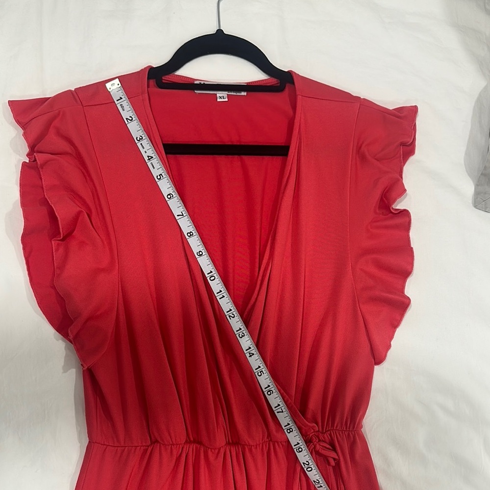 Elegant Fushia Wrap Dress - Picture 5 of 6